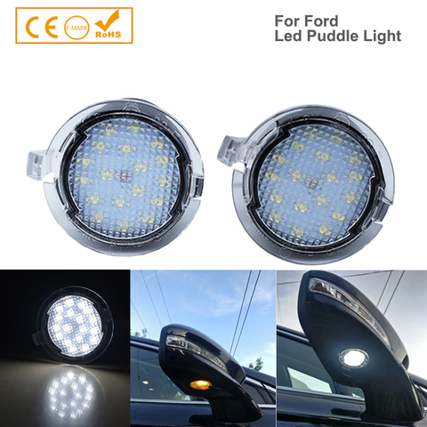 Luz LED para espejo retrovisor de coche, 2 uds., para Ford F-150, EDGE, Explorer, Mondeo, Taurus, s-max ► Foto 1/6