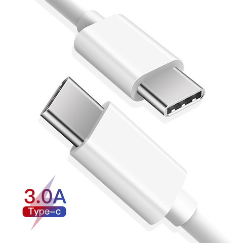 Cable USB tipo C de 1m y 2m, Cable blanco PD de 65W a USB C, Cable de carga rápida para interruptor Note10 S10 Plus, Cable de carga rápida 4,0 ► Foto 1/6