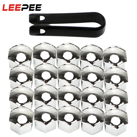 LEEPEE 20 piezas tapas de tuercas de rueda de coche tapón de tornillo de tapacubos para automóvil 17mm perno de llantas decoración Exterior especial hembra protección a prueba de polvo ► Foto 1/6