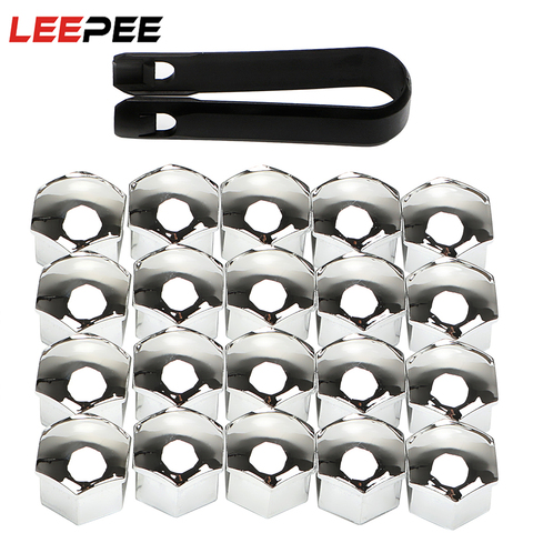 LEEPEE 20 piezas tapas de tuercas de rueda de coche tapón de tornillo de tapacubos para automóvil 17mm perno de llantas decoración Exterior especial hembra protección a prueba de polvo ► Foto 1/6