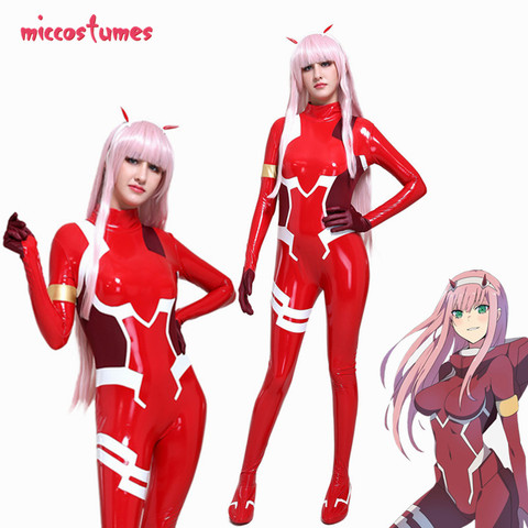 Zero Two-traje de Cosplay de DARLING in the FRANXX, mono con dos códigos 002 ► Foto 1/5