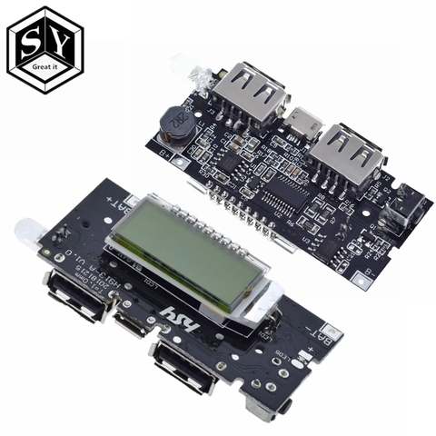 Cargador de batería móvil, accesorios de módulo de alimentación PCB para teléfono, tablero de módulo LCD LED, USB Dual, 5V, 1A, 2.1A, 18650 ► Foto 1/6