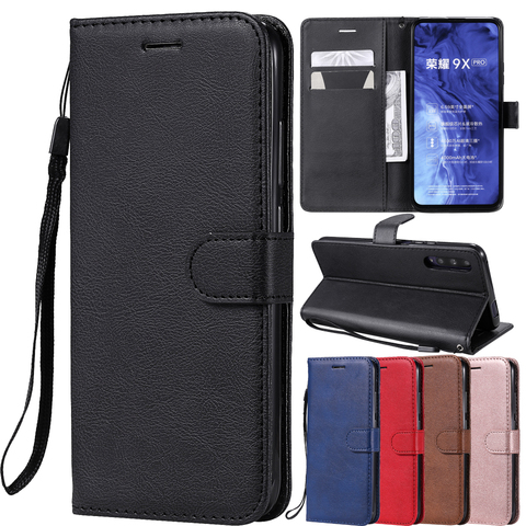 Funda de cuero con tapa para móvil, funda de libro para Huawei Honor 9X, 9 X Pro ► Foto 1/6