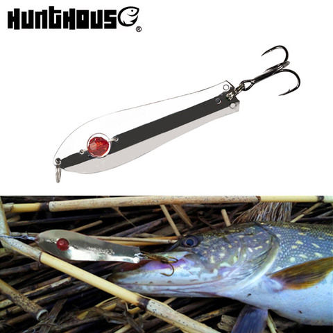 Hunthouse-Juego de Señuelos de Pesca, 3 uds., 5 uds., spinner de cuchara de metal, señuelo duro de hundimiento, cebos de arrastre de 75mm, 11g, percha de Lucio para agua dulce LW810 ► Foto 1/6