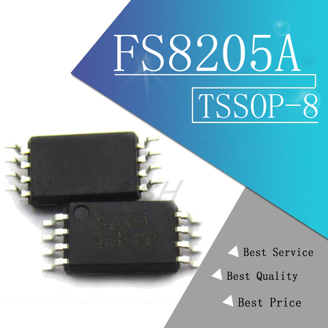 Protección de la batería de litio SMD FS8205A 8205A, IC MOSFET TSSOP-8, 10 Uds. ► Foto 1/2