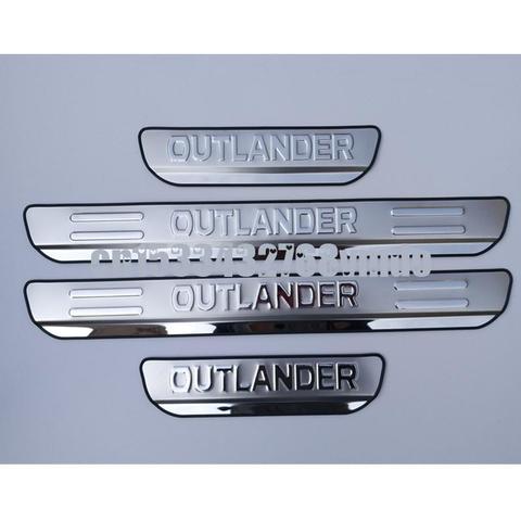 4 Uds coche Protector de alféizar de puerta para Mitsubishi Outlander 2013-2022 Trim desgaste Pedal umbral accesorios de la cubierta de acero inoxidable ► Foto 1/3