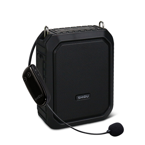SHIDU 18W amplificador de voz portátil Inalámbrico UHF micrófono impermeable Bluetooth Audio altavoz AUX TF USB Flash para profesores M800 ► Foto 1/6