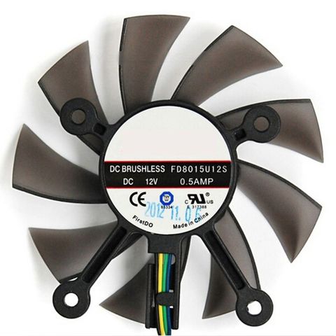 Ventilador refrigerador de 75MM FD8015U12S DC12V, 0,5 AMP, 4 pines, para ASUS GTX 560 GTX550Ti HD7850, tarjeta de vídeo gráfico, ventiladores de refrigeración ► Foto 1/6