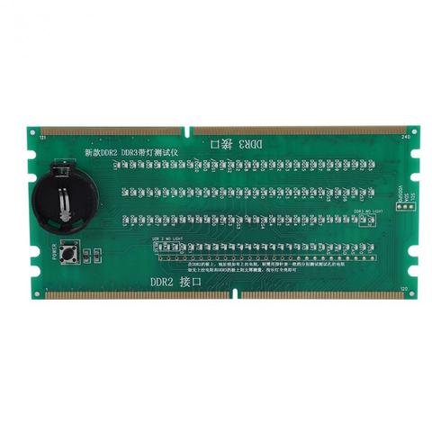 Tarjeta de prueba de placa base de escritorio dos en uno DDR2 / DDR3 con probador de luz ► Foto 1/6