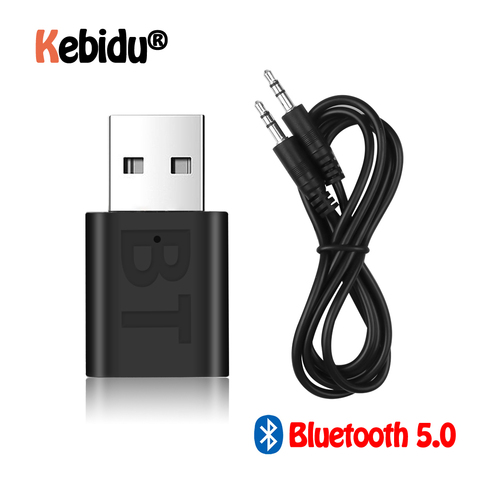 Nuevo USB inalámbrico Bluetooth 5,0 receptor adaptador música altavoces 3,5mm AUX Adaptador de Audio estéreo de coche para auriculares de TV ► Foto 1/6
