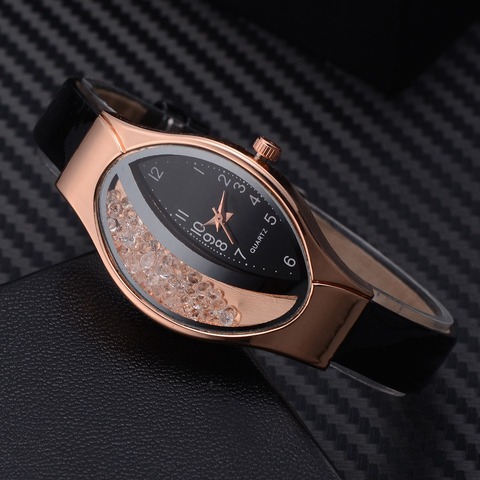 Relojes de pulsera de cuarzo con diamantes para mujer, accesorio de lujo con estilo exquisito, a la moda ► Foto 1/6