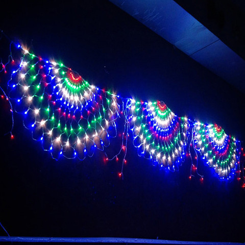 Tira de luces Led de malla con forma de pavo real para decoración de fiestas, cuerdas para ventana de vacaciones, para exteriores, bodas, Año Nuevo, 3M, enchufe de la UE/EE. UU./Reino Unido ► Foto 1/6