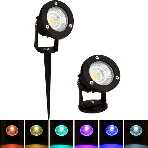 Lámpara LED COB para césped, iluminación de paisaje, camino exterior, 5W, 7W, 9W, bombillas de punto RGB 85-265V, 12V ► Foto 1/6