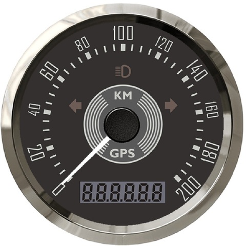 Velocímetro GPS ajustable para coche y motocicleta, 85mm, 200 km/h, 0-150MPH, 12V, 24V, con retroiluminación ► Foto 1/6
