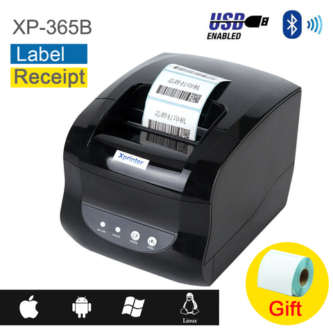 XP-365B 80mm POS impresora de etiquetas de recibos térmica para supermercado, código de barras, calcomanía código QR fecha precio USB Bluetooth Android Windows ► Foto 1/6