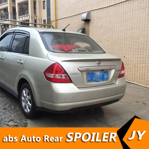 Para NISSAN TIIDA Spoiler 2006-2009 TIIDA spoiler de Material de ABS de alta calidad alerón trasero de coche con imprimación de Color Spoiler trasero ► Foto 1/4