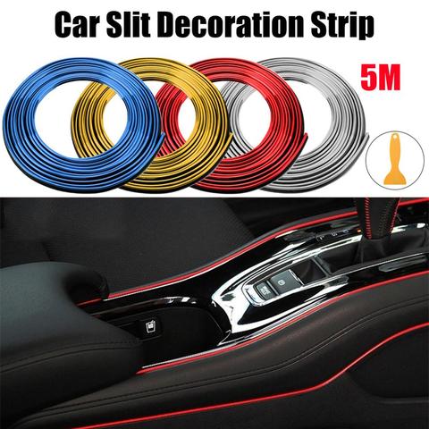 Super Flexible 5M moldura Interior de coche tira de ajuste puerta brecha borde moldeado Trim decorativo Universal línea de accesorios por tráfico ► Foto 1/6