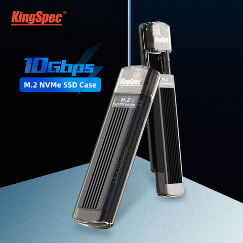Carcasa KingSpec M2 SSD, carcasa NVME M.2 a USB tipo C 3,1 SSD, adaptador para m.2 NVME PCIE NGFF SSD, disco M, carcasa de caja hdd ► Foto 1/6