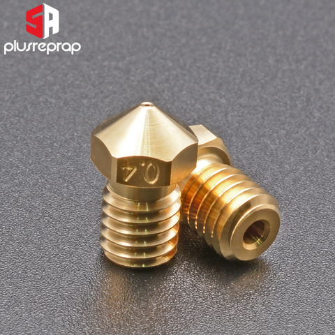 Boquillas de latón de alta calidad para impresora 3D, boquilla roscada de M6 de 0,4mm para extrusora Titan, boquillas 3D V5 V6 j-head Hotend, serie V6 ► Foto 1/2