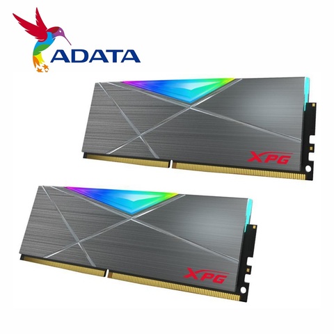 ADATA-módulo de memoria RGB XPG SPECTRIX D50 DDR4, 8G, 16G (2x8GB), 32GB (2x16GB), PC4 LED, 3600MHz, memoria de escritorio para PC, gris ► Foto 1/5