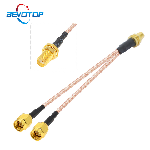 SMA a Dual SMA tipo Y combinador divisor 3G 4G antena de extensión de Cable de RF Coax Cable Pigtail para 3G 4G Router de módem 15CM 6 pulgadas ► Foto 1/6