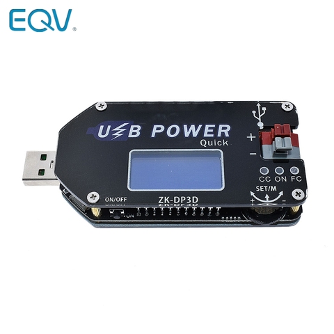 Fuente de alimentación regulada ajustable, ZK-DP3D, CNC, USB, TYEPE-C, DC, convertidor CC CV 1-30V 2A 15W, módulo de potencia QC2.0 3,0 AFC ► Foto 1/6