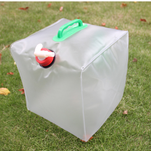 Botella de agua plegable portátil, bote de agua plegable de 10L, para Picnic, Camping, coche, almacenamiento doméstico ► Foto 1/2