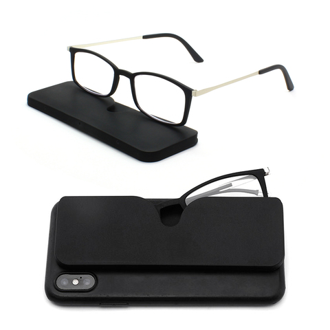 QGAOP-gafas de lectura con luz azul para hombre y mujer, anteojos finos con lector PC de Metal, 1 1,5 2 2,5 3 3,5 ► Foto 1/6