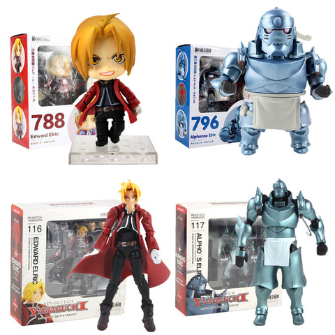 9-16cm Anime Fullmetal Alchemist Edward Elric Alphonse Elric PVC figuras de acción juguete de modelos coleccionables muñeca regalo para niños ► Foto 1/5