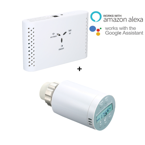 Válvula termostática inteligente WiFi para radiador, controlador de temperatura para agua, calefacción eléctrica de suelo, agua y Gas, funciona con Alexa y Google ► Foto 1/6