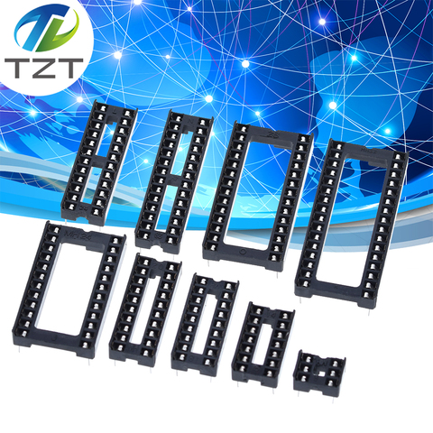 TZT 10 piezas IC conectores DIP6 DIP8 DIP14 DIP16 DIP18 DIP20 DIP28 DIP40 pines conector Socket DIP 6 8 14 16 18 20 24 28 40 pin ► Foto 1/6