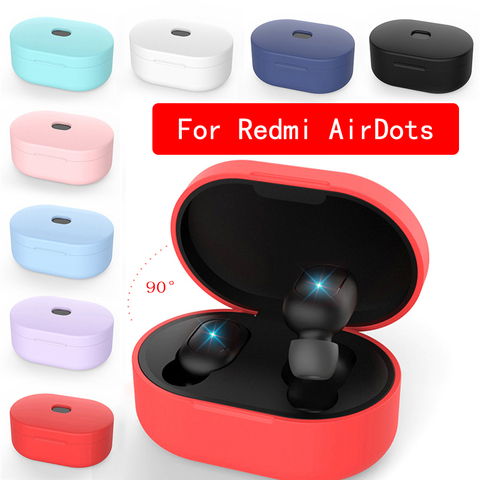 Funda de silicona para auriculares Xiaomi MI Redmi AirDots, funda para auriculares TWS, inalámbricos por Bluetooth ► Foto 1/6