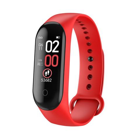 2022 nuevo M4 banda inteligente pulsera presión arterial/Monitor de ritmo cardíaco/podómetro pulsera deportiva salud Fitness pulsera ► Foto 1/6