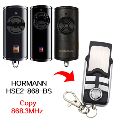 HORMANN HSE2 HSE4 HSE5 868 BS, mando a distancia HORMANN HSE 2 4 5 868,3 MHz, mando a distancia para puerta de garaje, 868MHz ► Foto 1/6