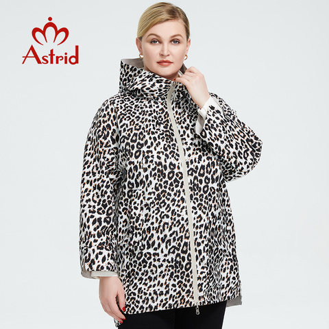 Charid-Chaqueta de gran tamaño para mujer, abrigo cálido de doble cara con capucha y cremallera de leopardo, prendas de vestir exteriores AM-2022, primavera y otoño, 9736 ► Foto 1/6