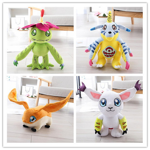 Digimon-muñeco de felpa de dibujos animados para niños, juguete de animales de peluche de 12 