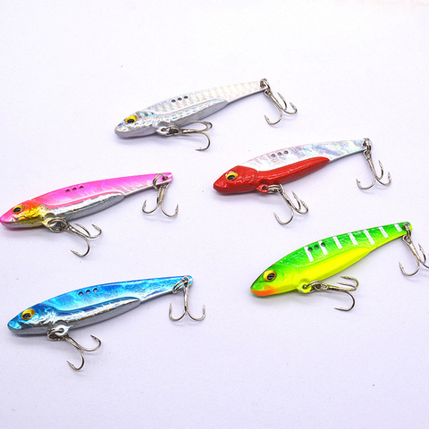 Gran oferta de Metal Vib pala señuelo/5/8/12/16/21G hundiendo vibración cebos artificiales vibra para bajo Pike perca pesca ► Foto 1/6