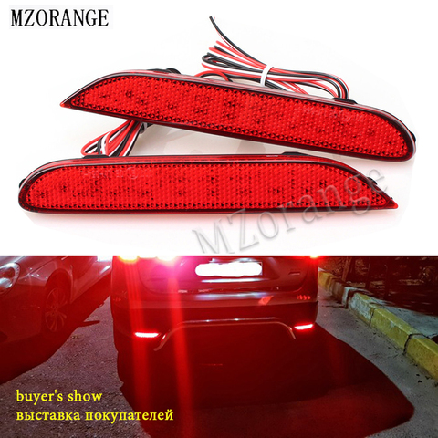 Reflectores de parachoques trasero LED de 2 piezas mznaranja para Nissan Leaf Pathfinder Rogue X Trail x trail JX35 QX56 qashqai 2014- ► Foto 1/6