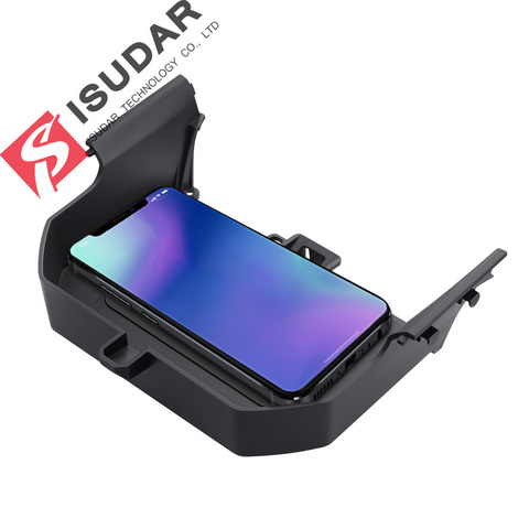 ISUDAR 10 W Qi cargador inalámbrico automático de carga rápida inalámbrica para BMW serie 5/serie 6/GT para iphone 8X para Samsung para Huawei ► Foto 1/4