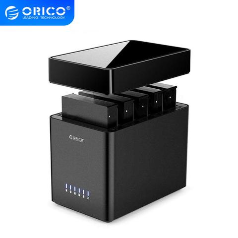 ORICO-carcasa de disco duro DS Series 5 Bay de 3,5 pulgadas, tipo C, tipo magnético, SATA3.0, Funda de disco duro, compatible con UASP, 12V, 6, 5a, potencia máxima de 50TB ► Foto 1/6