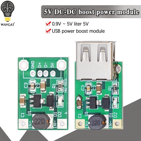 Mini módulo de potencia de aumento de DC-DC de 600mA, convertidor de refuerzo de aumento de 1-5V a 5V ► Foto 1/6