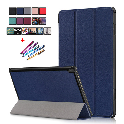 Funda para Lenovo Tab M10 tb x505x x505l x505f, carcasa de cuero triple plegable, soporte magnético para tableta Lenovo Tab M10, tb-x605f ► Foto 1/6