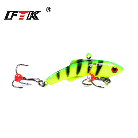 FTK 1 piezas hielo de invierno pesca señuelo 4,3 cm/15g 5 cm/25g 5,5 cm/ 30g Jigging hielo equilibrador jigging pesca cebos ganchos de pesca ► Foto 1/6