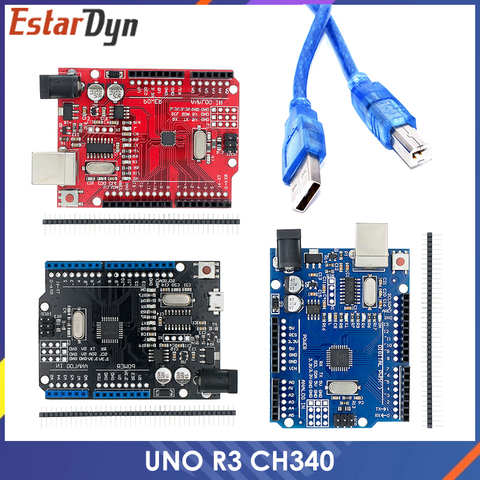 UNO R3 CH340G + MEGA328P SMD Chip 16Mhz para Arduino UNO R3 Placa de desarrollo CABLE USB ATEGA328P One set ► Foto 1/6