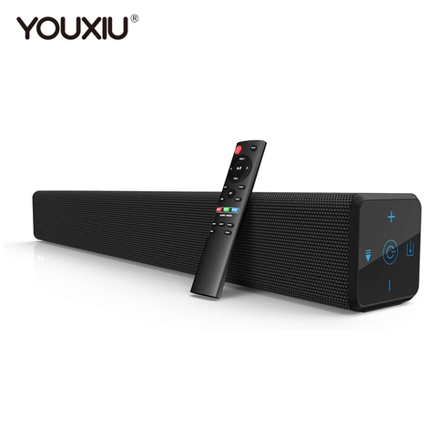 YOUXIU 100W Sonido de TV bares 2,0 canales de sonido de cine en casa Sistema de barra de sonido con pantalla táctil Bluetooth construido en Subwoofer ► Foto 1/6