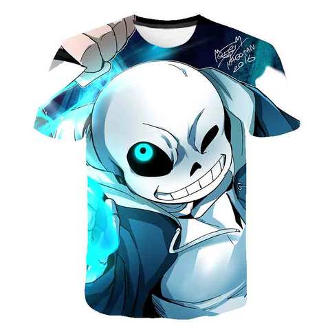 Undertale-camisetas con estampado 3D de Sans Frisk para niños, camiseta de manga corta, ropa bonita, Tops Multicolor de dibujos animados para - de precios y revisión de AliExpress -