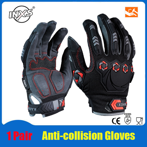 Guantes anticolisión para hombre, ropa de rescate, resistentes a impactos, antideslizantes, de trabajo, de marca ► Foto 1/6