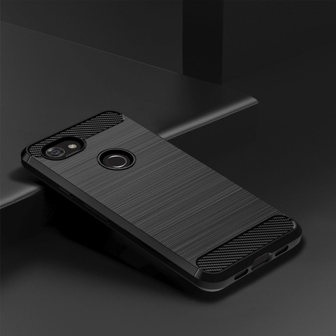 Funda de teléfono con textura cepillada para Google Pixel 3 5 2 XL 4 4A 5G, funda de lujo de fibra de carbono para Google Pixel3 3A Pixel4 XL ► Foto 1/6