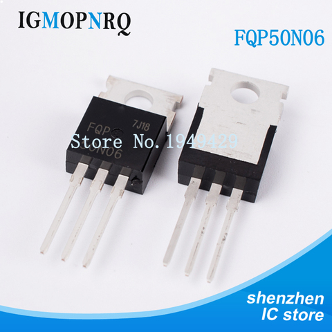 10 piezas envío libre FQP50N06 50N06 MOSFET TO-220 N-CH 60 V 50A nueva original ► Foto 1/2