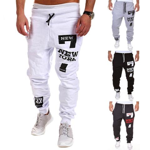 Sudadera informal para hombre, pantalones de chándal con cordón y letras estampadas, número 7 ► Foto 1/6